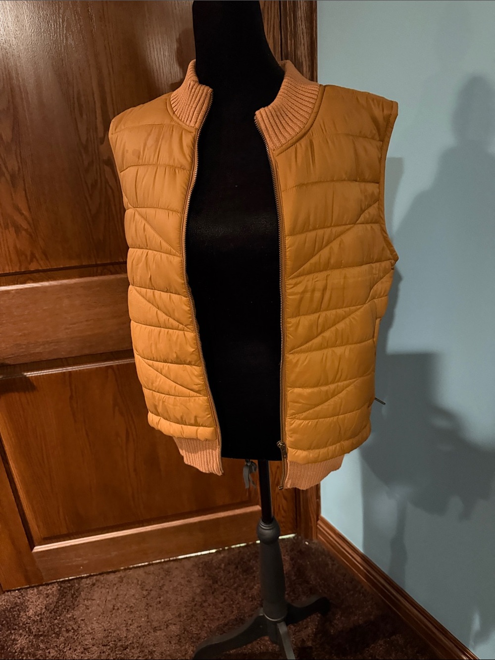Liverpool Mustard Quilted Puffer Vest